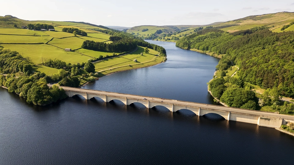 Derwent arm of the Ladybower Reservoir close to Sheffield supplying water to the English East Midlands.