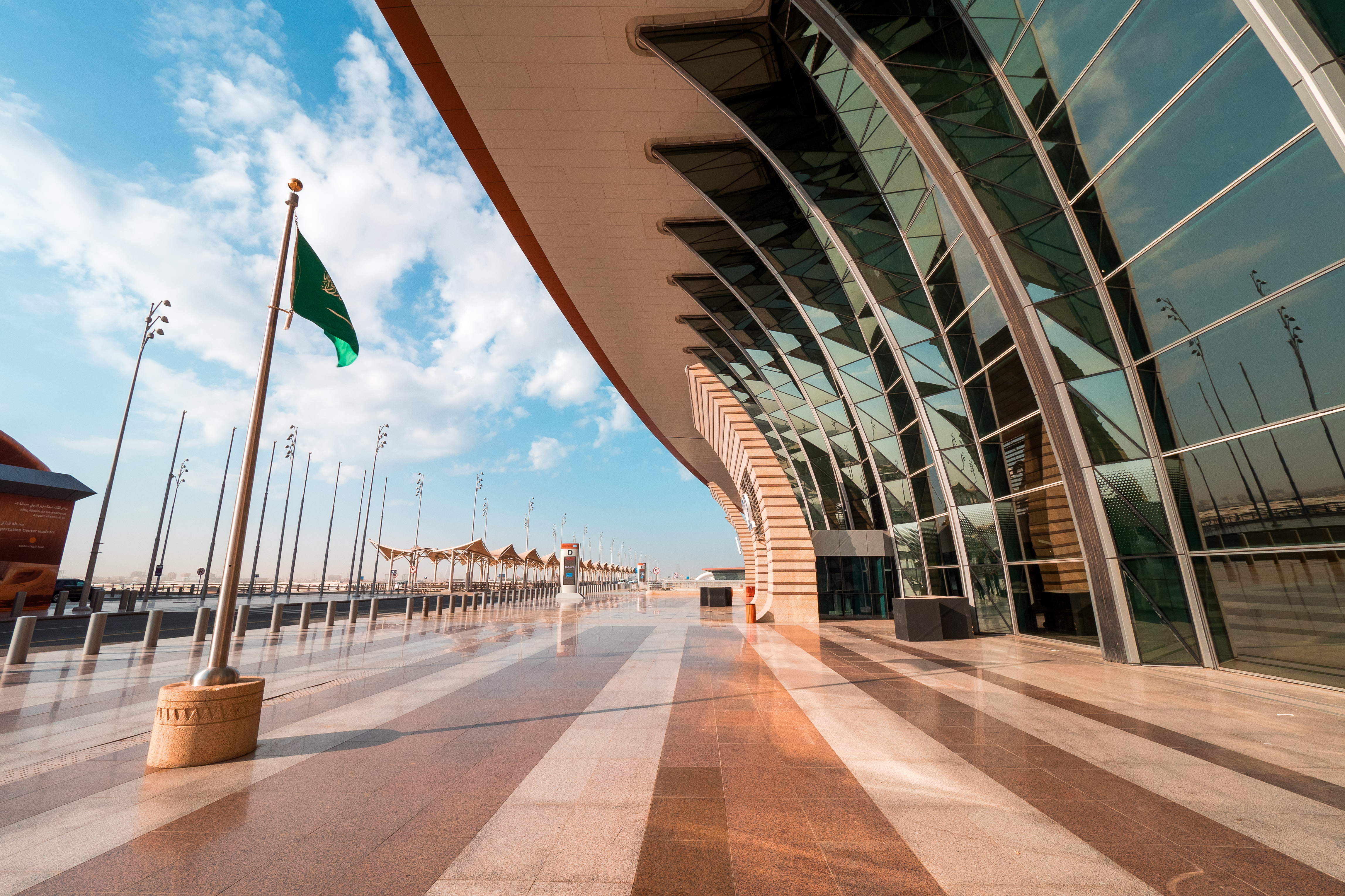 Exterior view of the new terminal in Jeddah during a test run in December 2019. Soon, masses of people will pass this terminal.