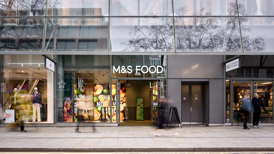 A branch of the British chain of department stores Marks & Spencer (M&S) in the High Street in One new chnage