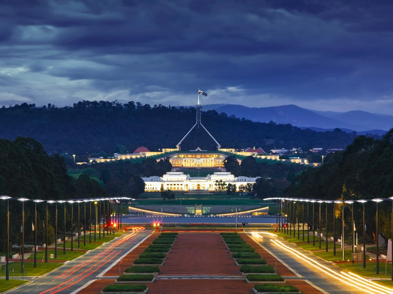 Australia federal in the evening