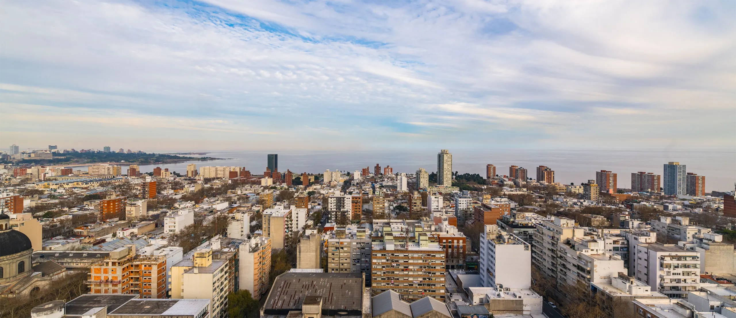 Montevideo (the capital of Uruguay in South America) at a very nice sunset