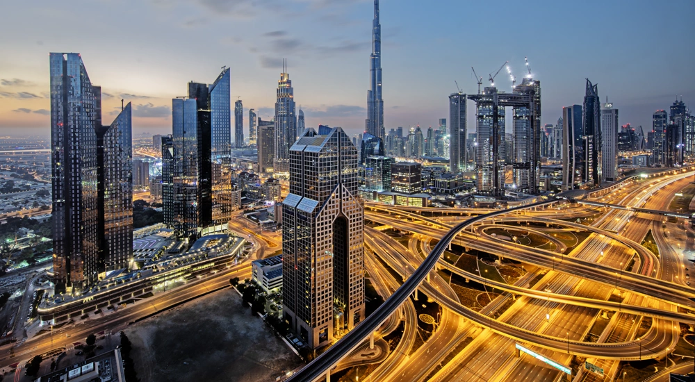 UAE Skyline at night