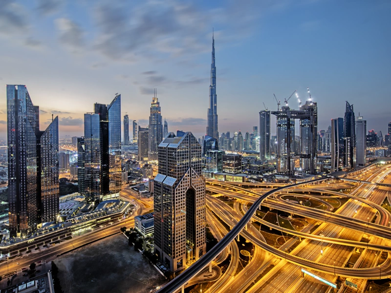 UAE Skyline at night