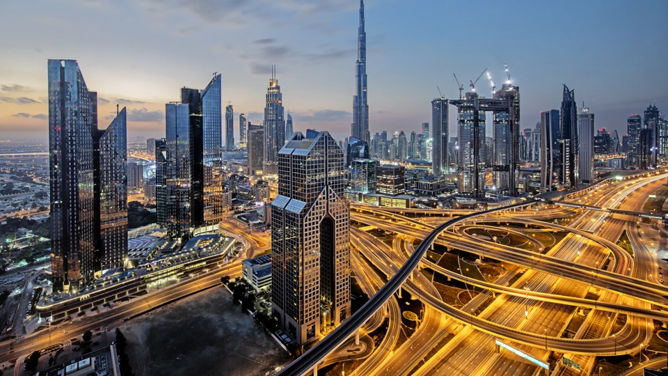 UAE Skyline at night